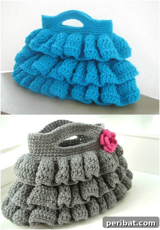 Easy Crochet 120 Free Patterns for Beginners 30 Easy Ruffled Crochet Bag