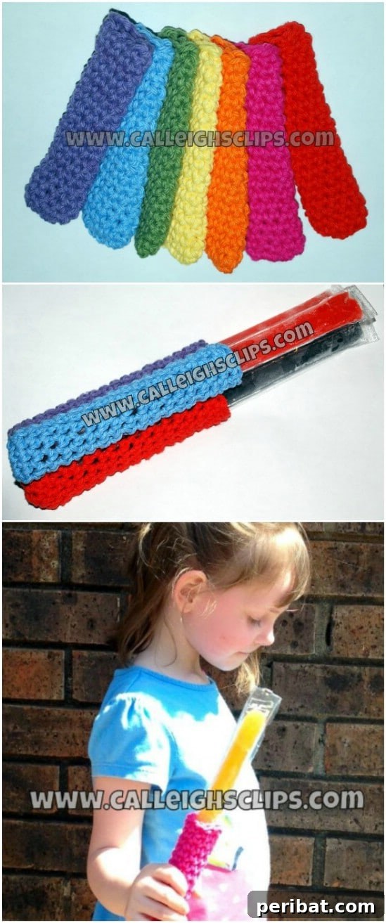 Easy Crochet 120 Free Patterns for Beginners 33 Crocheted Popsicle Snuggy