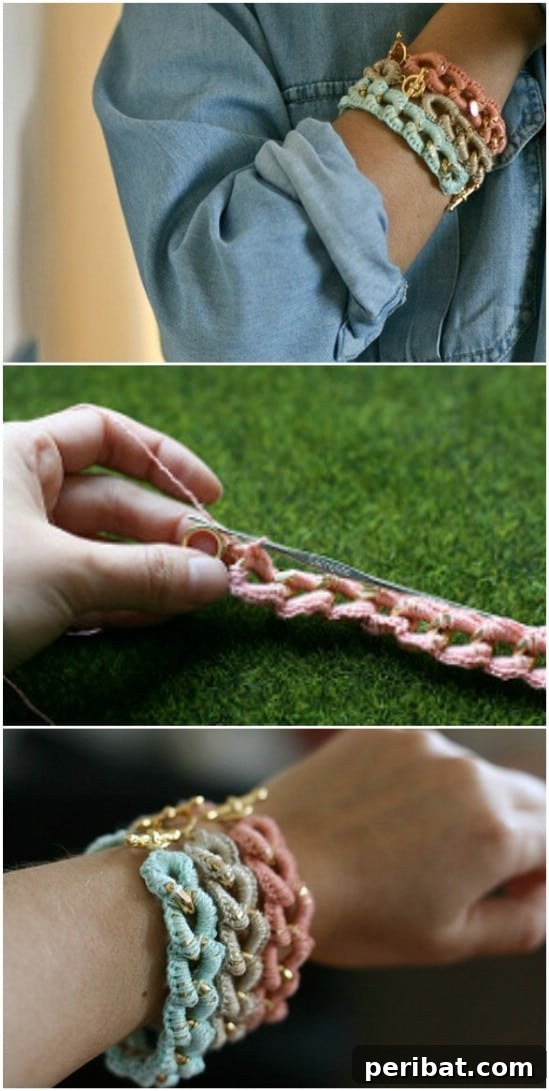 Easy Crochet 120 Free Patterns for Beginners 37 Crocheted Chain Bracelets