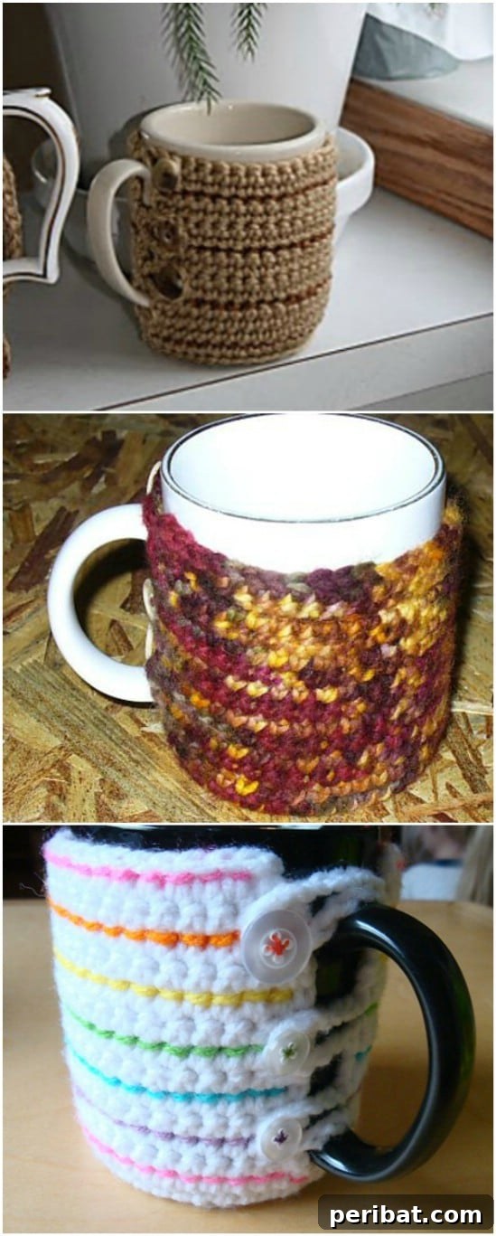 Easy Crochet 120 Free Patterns for Beginners 38 IY Coffee Mug Cozy