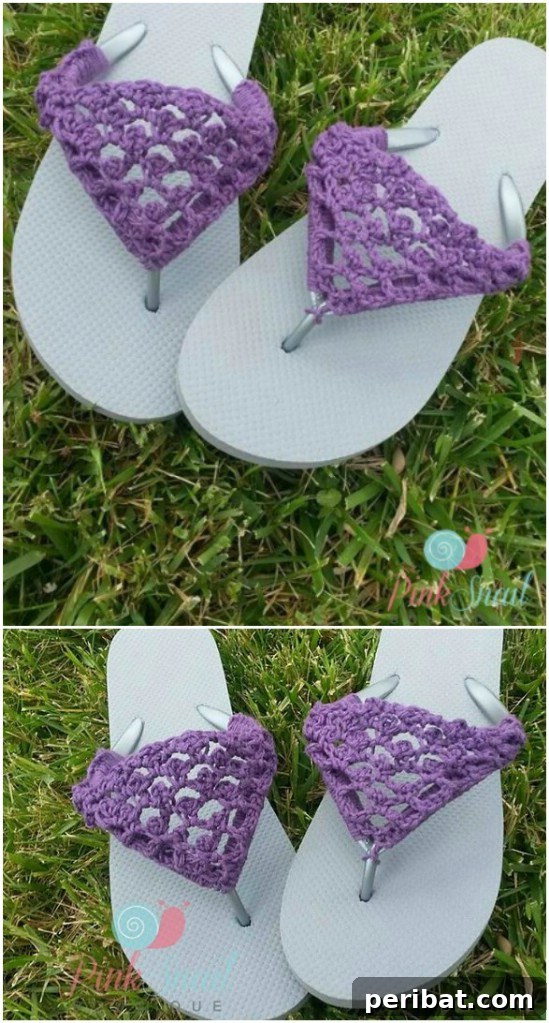 Easy Crochet 120 Free Patterns for Beginners 48 Peekaboo Crocheted Flip Flops