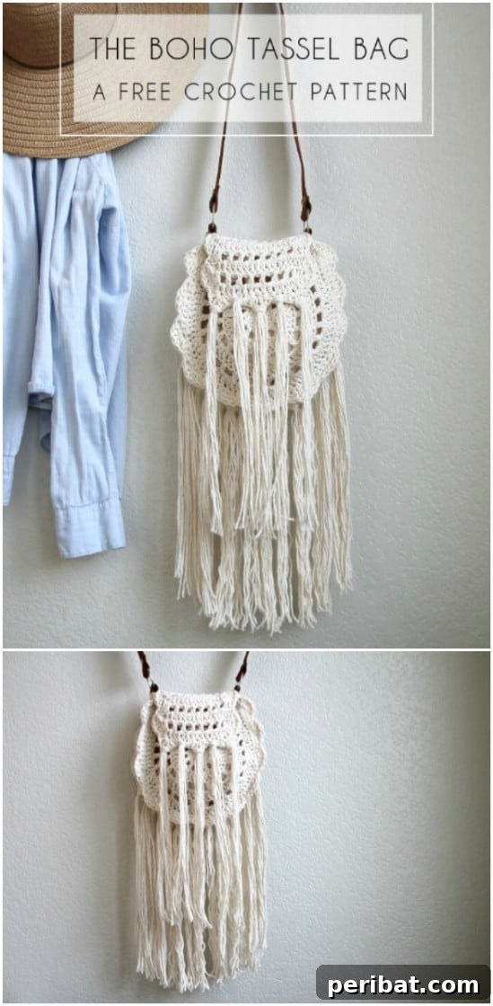 Easy Crochet 120 Free Patterns for Beginners 52 Boho Tassel Crocheted Bag