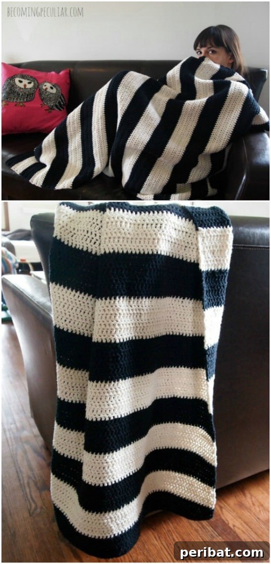 Easy Crochet 120 Free Patterns for Beginners 55 Easy Black And White Throw