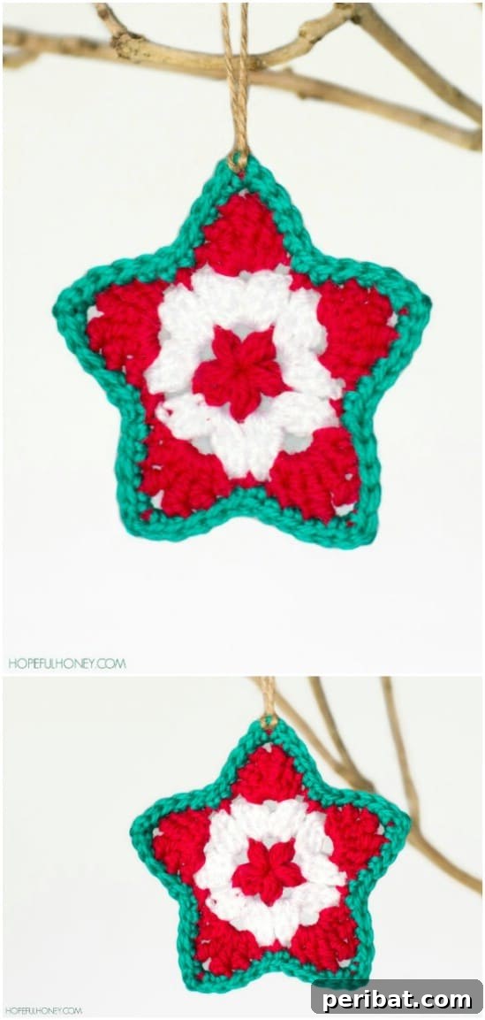 Easy Crochet 120 Free Patterns for Beginners 61 Crocheted Star Christmas Ornament