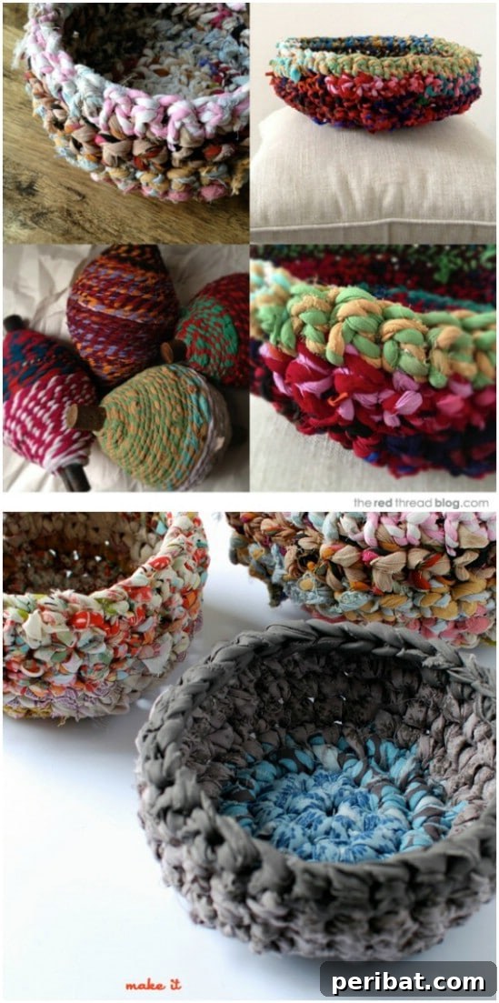 Easy Crochet 120 Free Patterns for Beginners 64 Crocheted Fabric Baskets