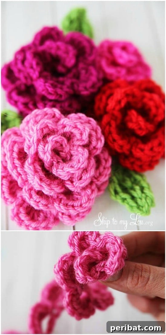 Easy Crochet 120 Free Patterns for Beginners 66 DIY Crocheted Roses