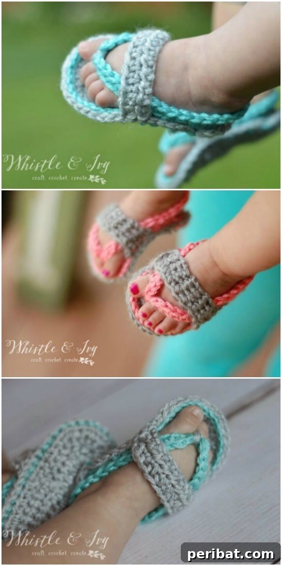 Easy Crochet 120 Free Patterns for Beginners 74 Baby Flip Flop Sandals