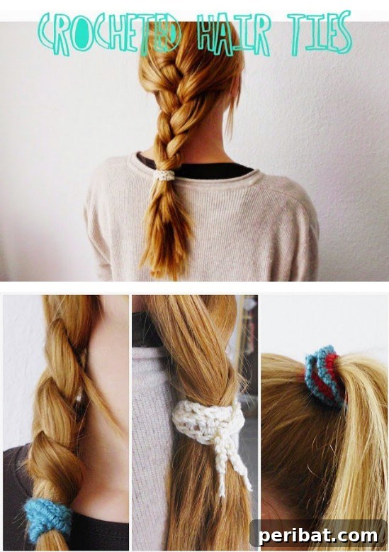 Easy Crochet 120 Free Patterns for Beginners 79 Crocheted Hair Ties