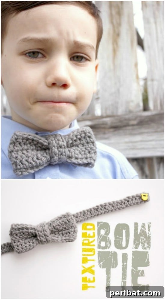 Easy Crochet 120 Free Patterns for Beginners 82 Textured Bow Tie