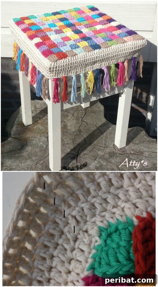 Easy Crochet 120 Free Patterns for Beginners 84 Crocheted Stool Cover