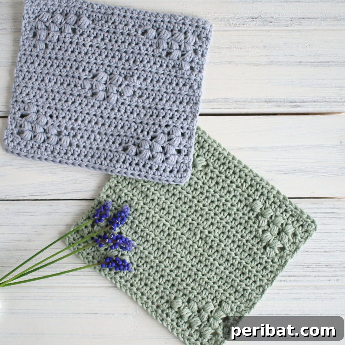 Easy Crochet 120 Free Patterns for Beginners 10 blue and green dishcloth