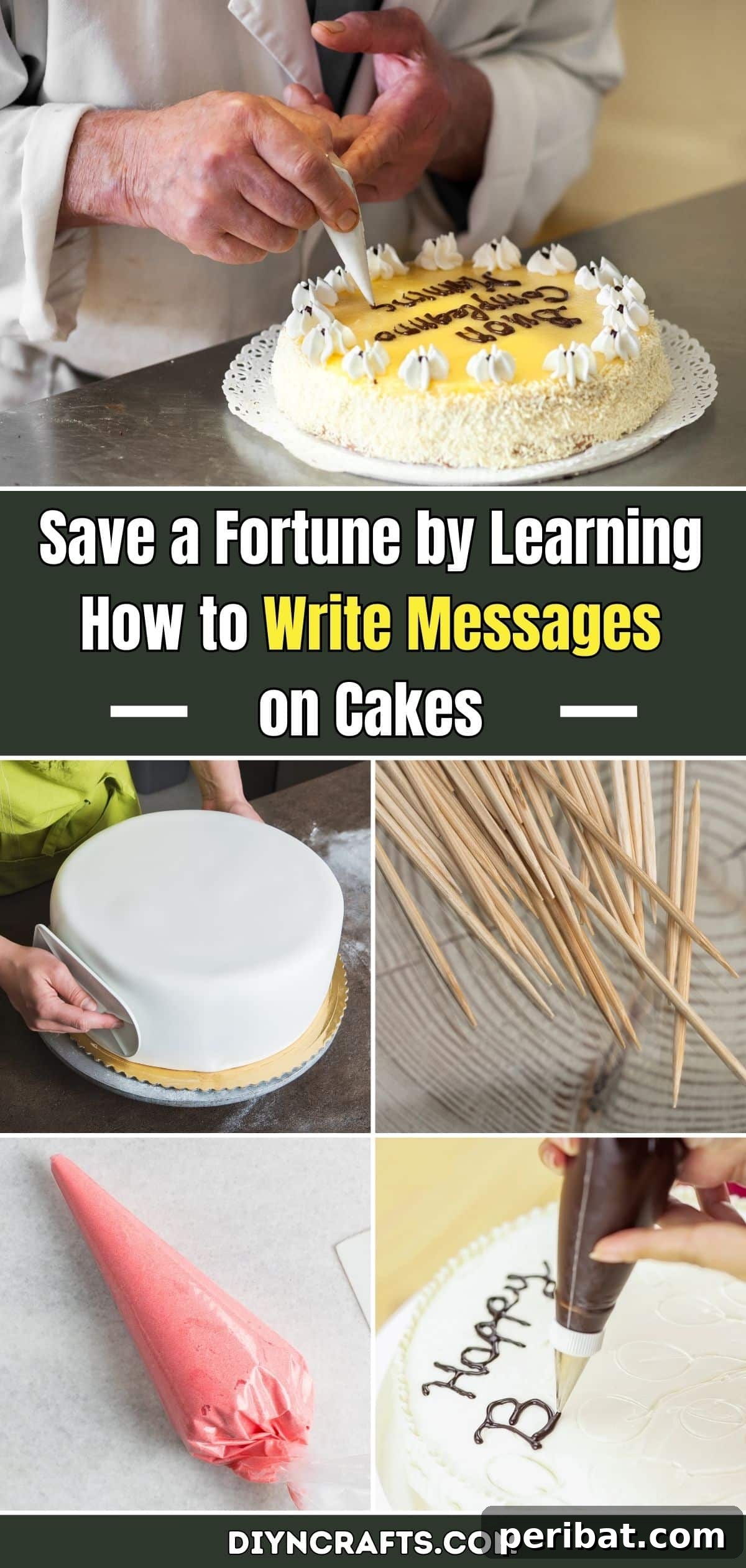 Cut Costs with DIY Cake Messaging 2 Save a Fortune by Learning How to Write Messages on Cakes pinterest image