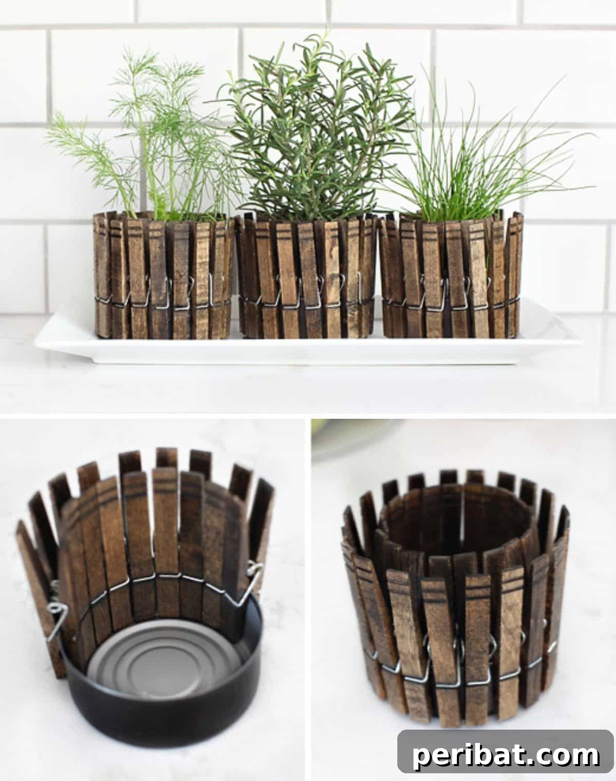 Clothespin Can Herb Planters