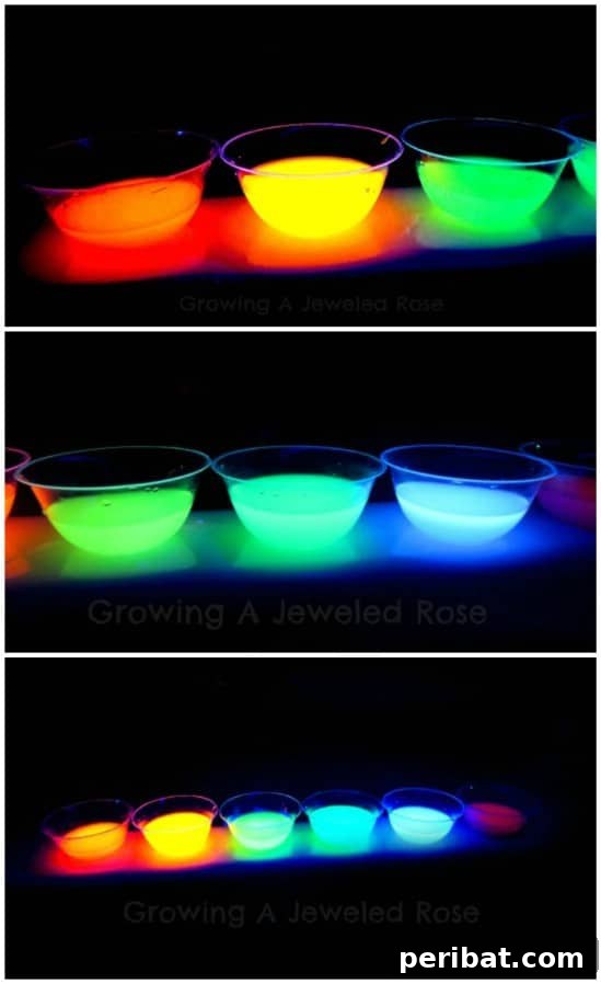 Glowing Rainbow Water Sensory Play