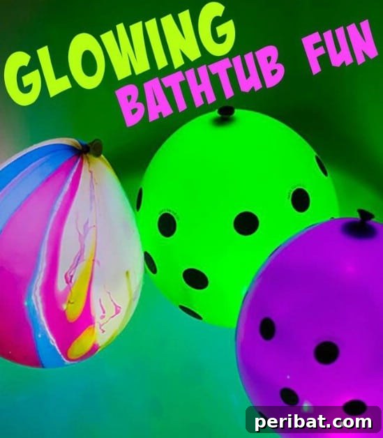 Glow In The Dark Bathtub Fun with Balloons