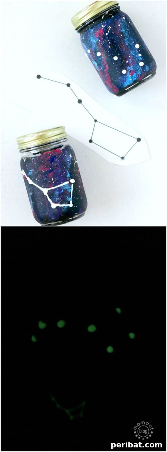 DIY Constellation Jar Glowing Craft