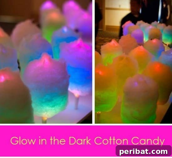 Glow In The Dark Cotton Candy Treat