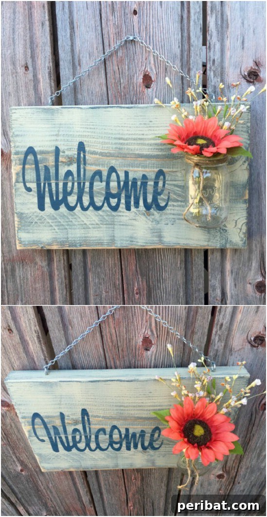 Hand Painted Welcome Sign