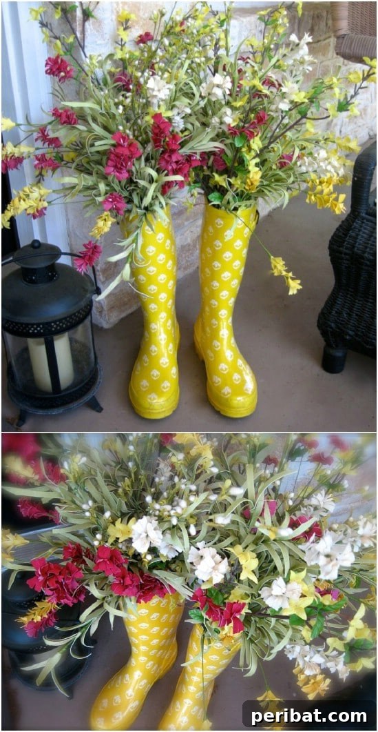 Rain Boot Planters