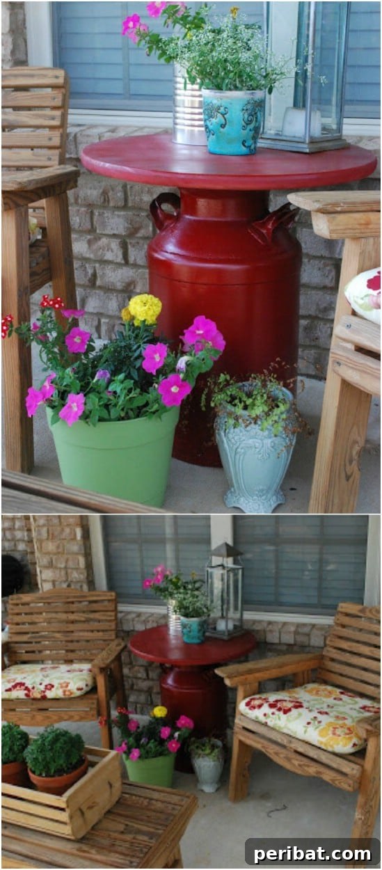 Milk Can Table