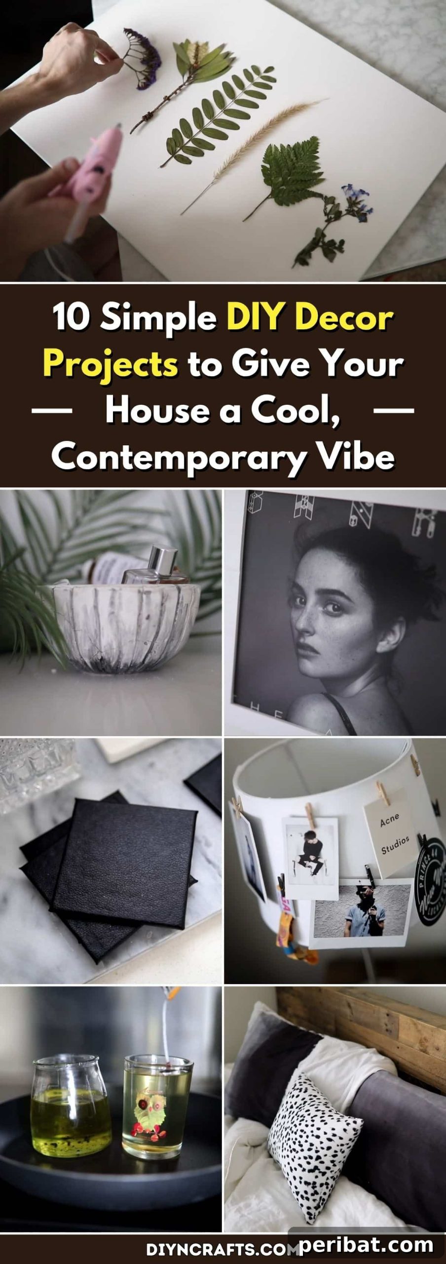 Effortless Modern Home: DIY Decor Ideas for a Stylish Transformation 2 10 Simple DIY Decor Projects to Give Your House a Cool, Contemporary Vibe pinterest image