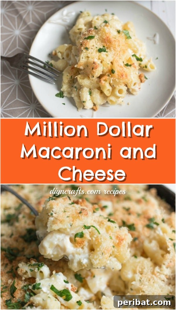 Pinterest icon for sharing the Million Dollar Mac and Cheese recipe.