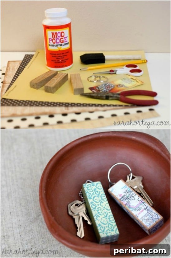 DIY Jenga Keychain
