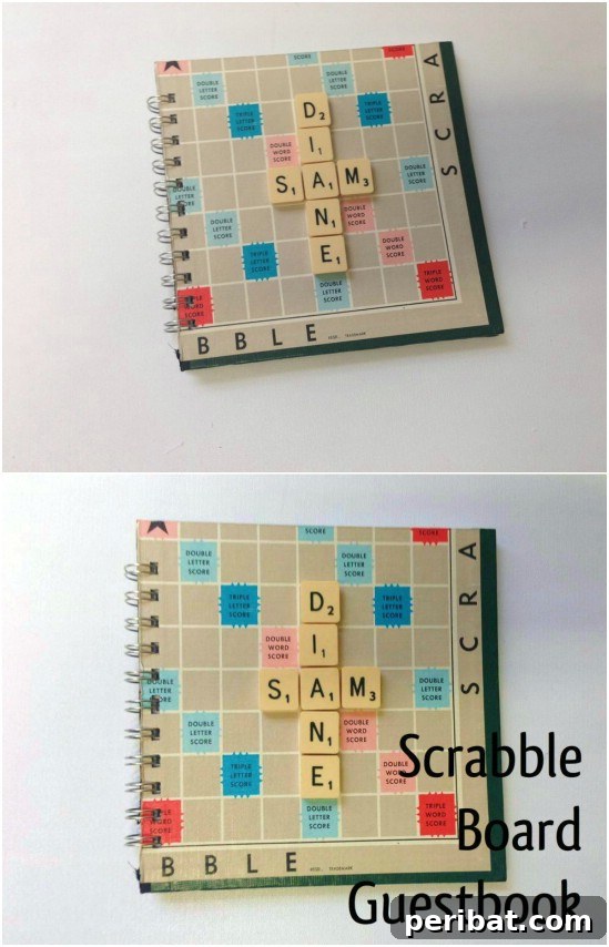 Scrabble Board Wedding Guest Book