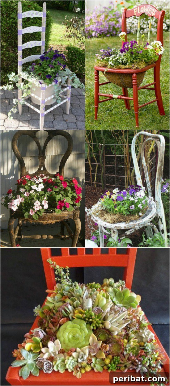 Broken Chair Succulent Planter