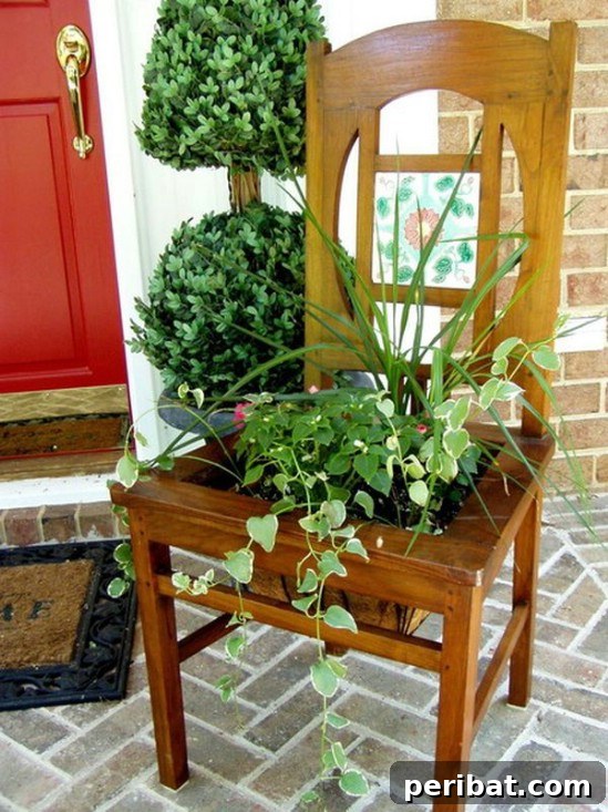 Chair Hosta Planter