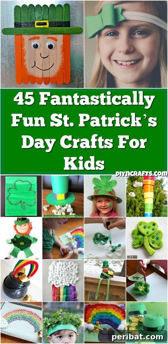 Dozens of Delightful St. Patrick's Day Crafts for Kids 2 45 Fantastically Fun St. Patrick’s Day Crafts For Kids - Easy and cute projects with tutorial links.