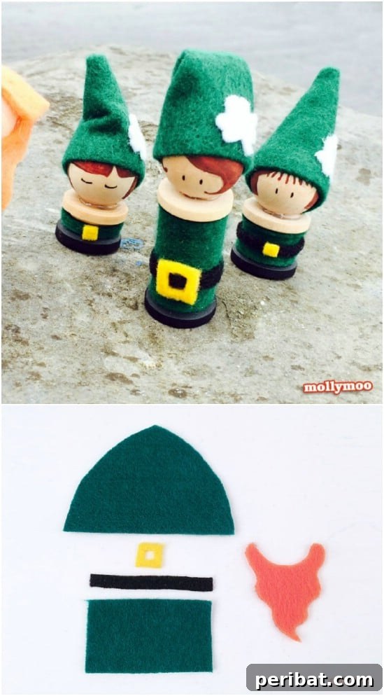 Little Leprechaun Peg Dolls