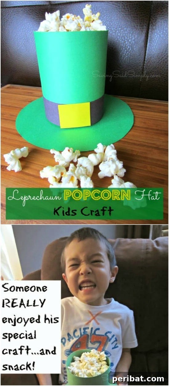 DIY Leprechaun Popcorn Hat