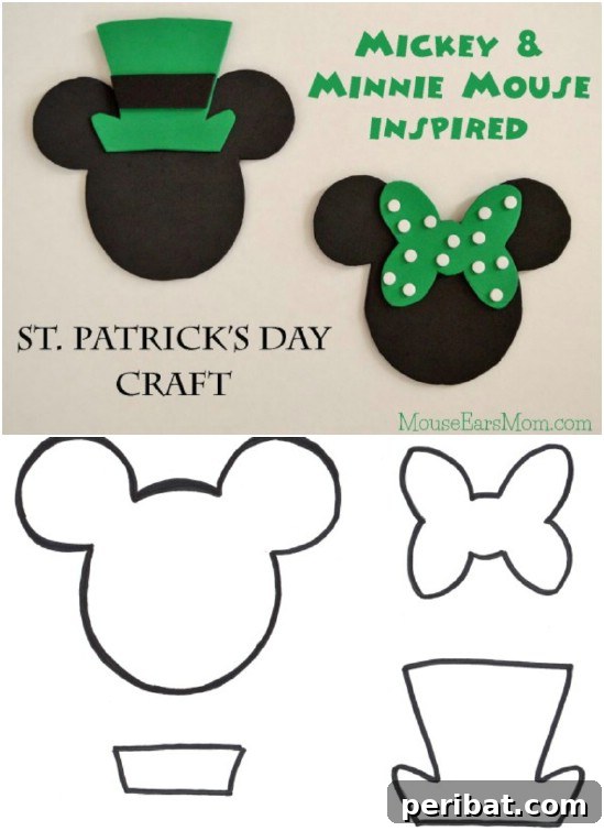 Mickey and Minnie Inspired St. Patrick’s Day Craft