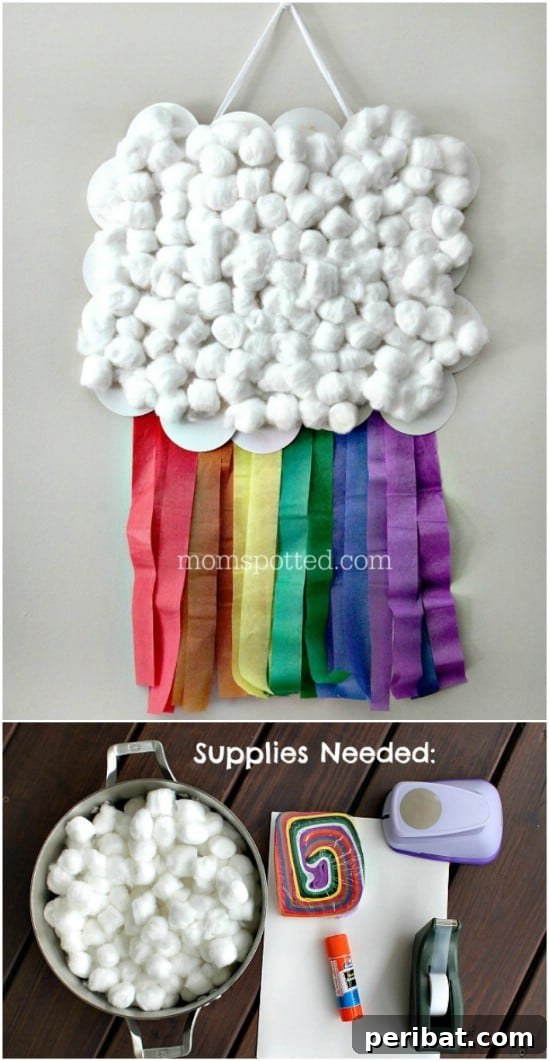 Rainbow Cloud Wall Flag