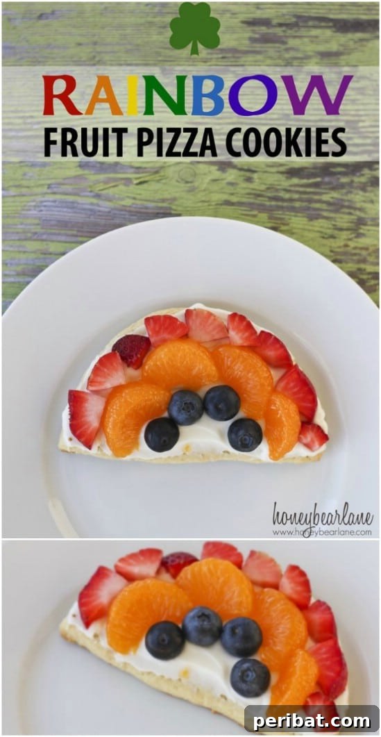 Rainbow Fruit Pizza Cookies