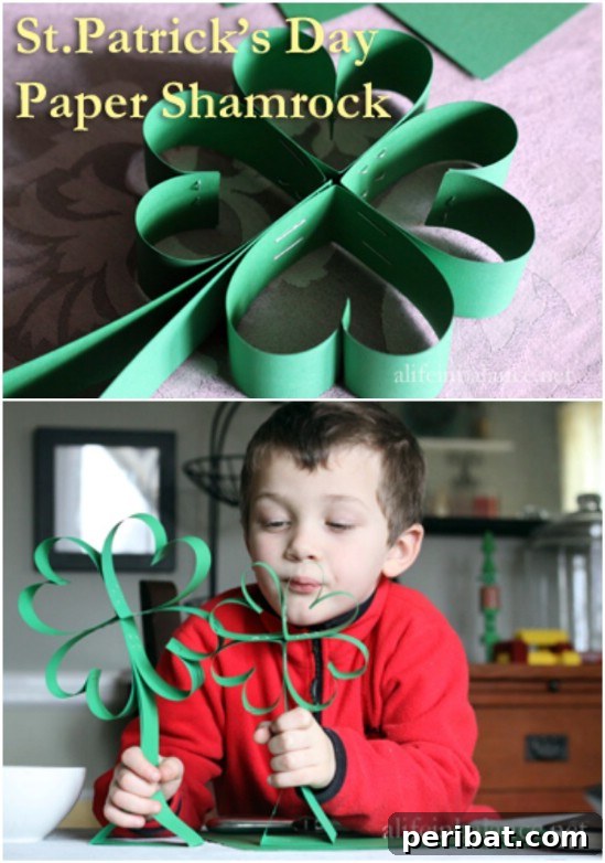 Easy DIY Paper Shamrocks