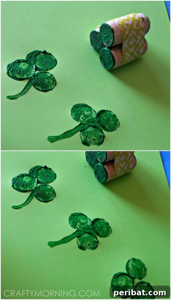 Easy DIY Wine Cork Shamrocks