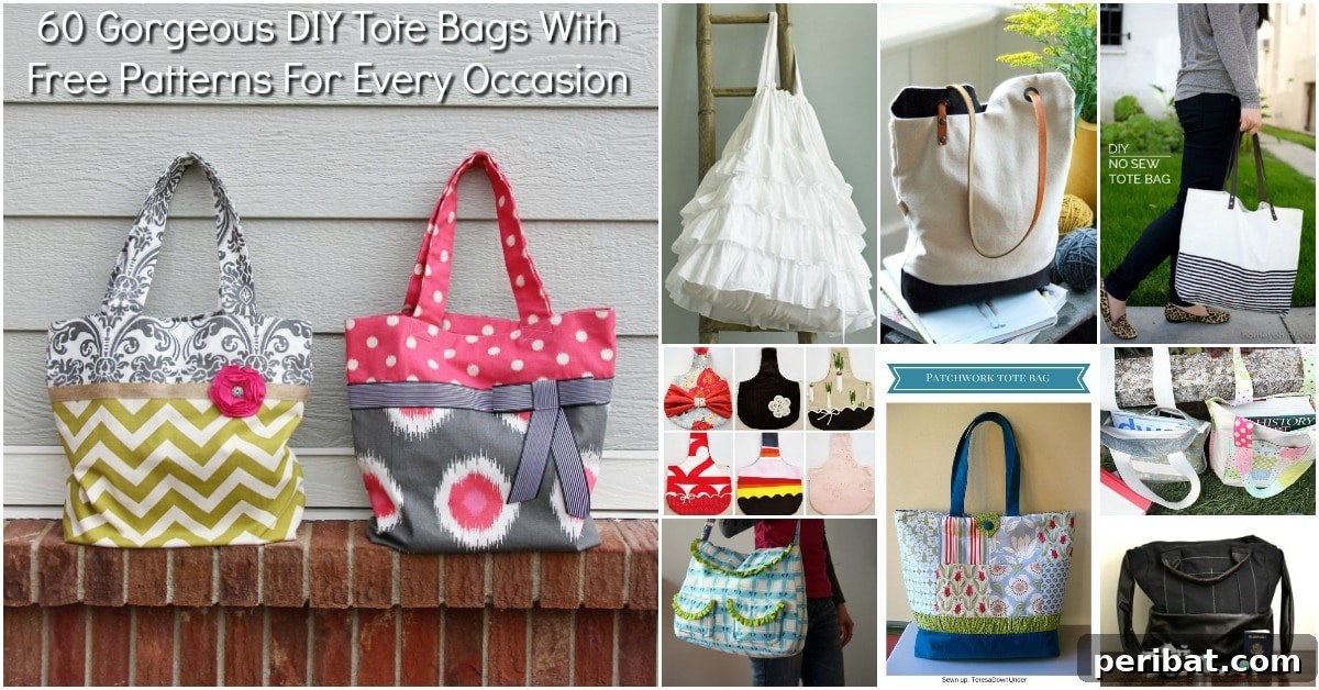 60+ Gorgeous DIY Tote Bags With Free Patterns For Every Occasion
