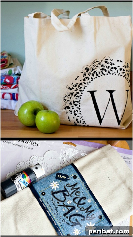 Beautiful DIY Doily Canvas