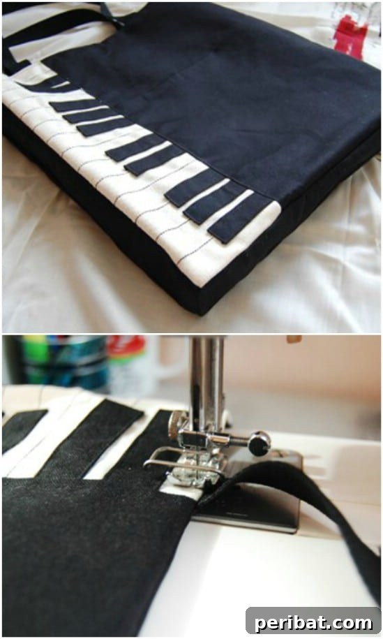 Piano Inspired Tote