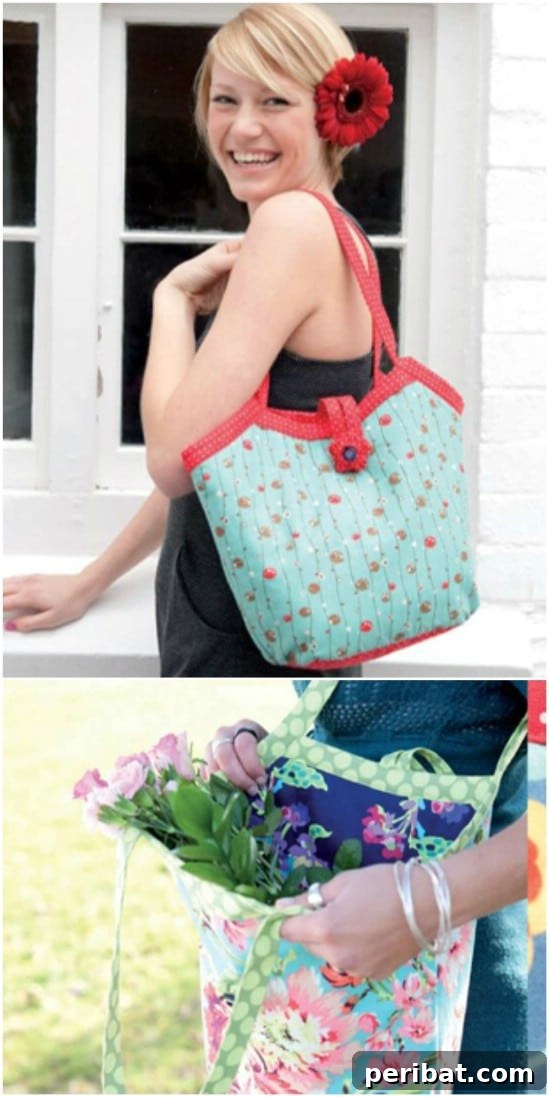 Reversible Bucket Style Tote