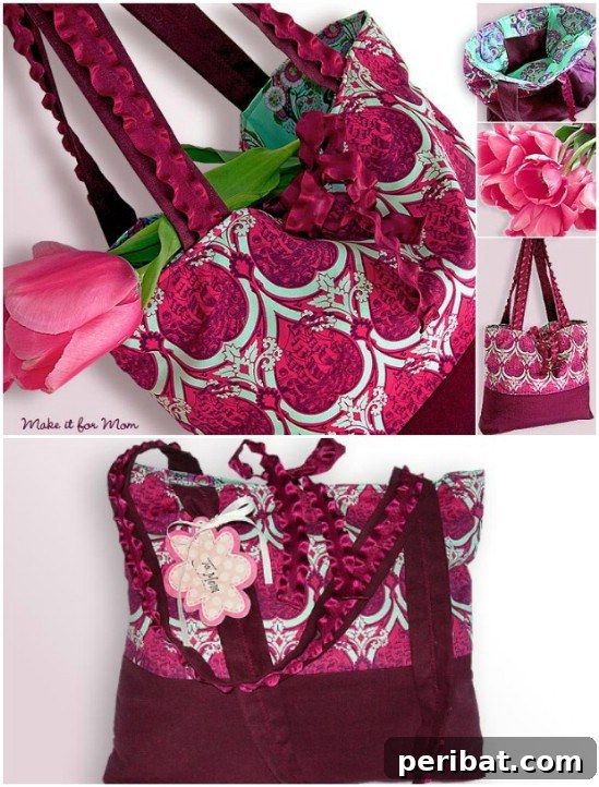 Market Tote With Ruffles, Ribbons, and Ties