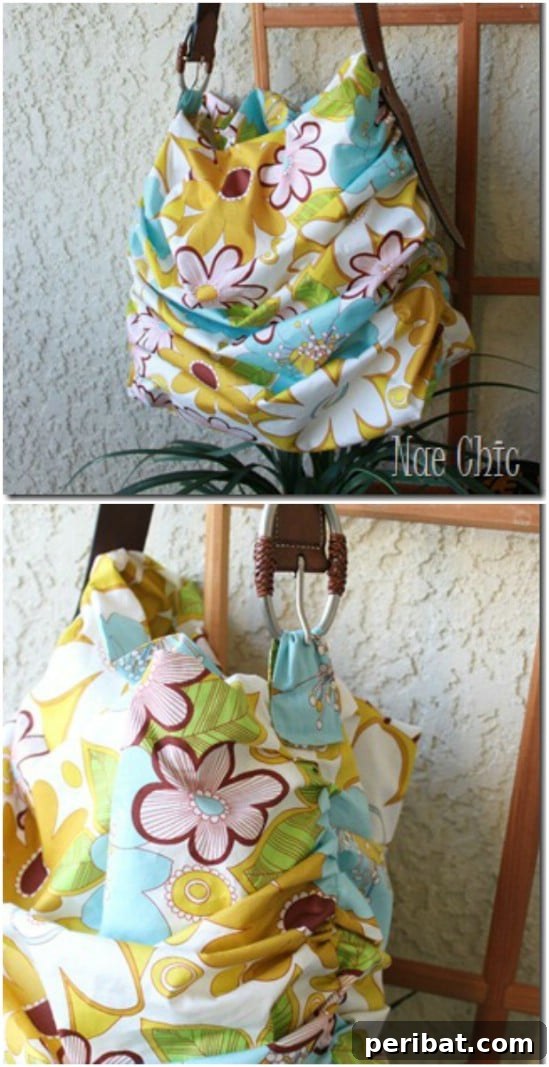 DIY Scrunch Tote – Made With Fabric Scraps