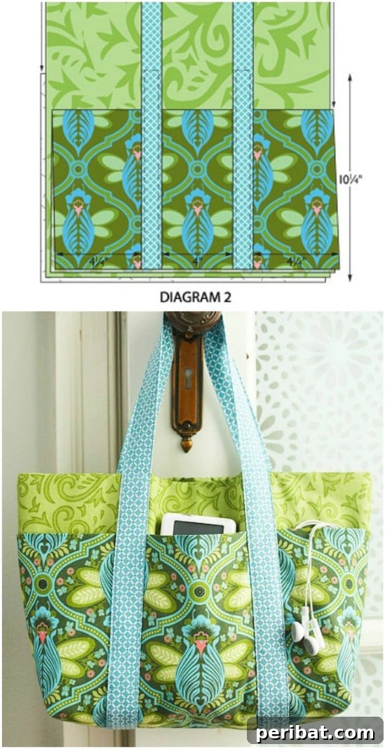 Simple DIY Six Pocket Bag