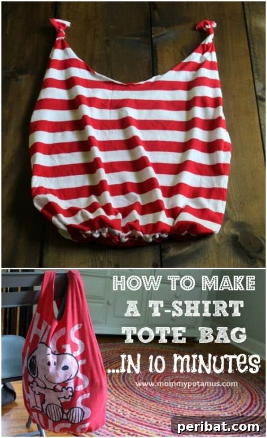 No Sew T-Shirt Tote Bag