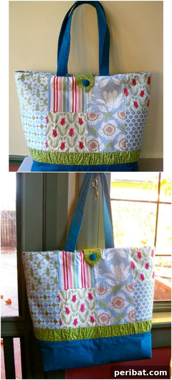 DIY Rustic Patchwork Tote