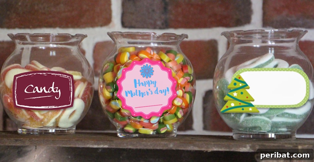 Food Label Printables on kitchen jars