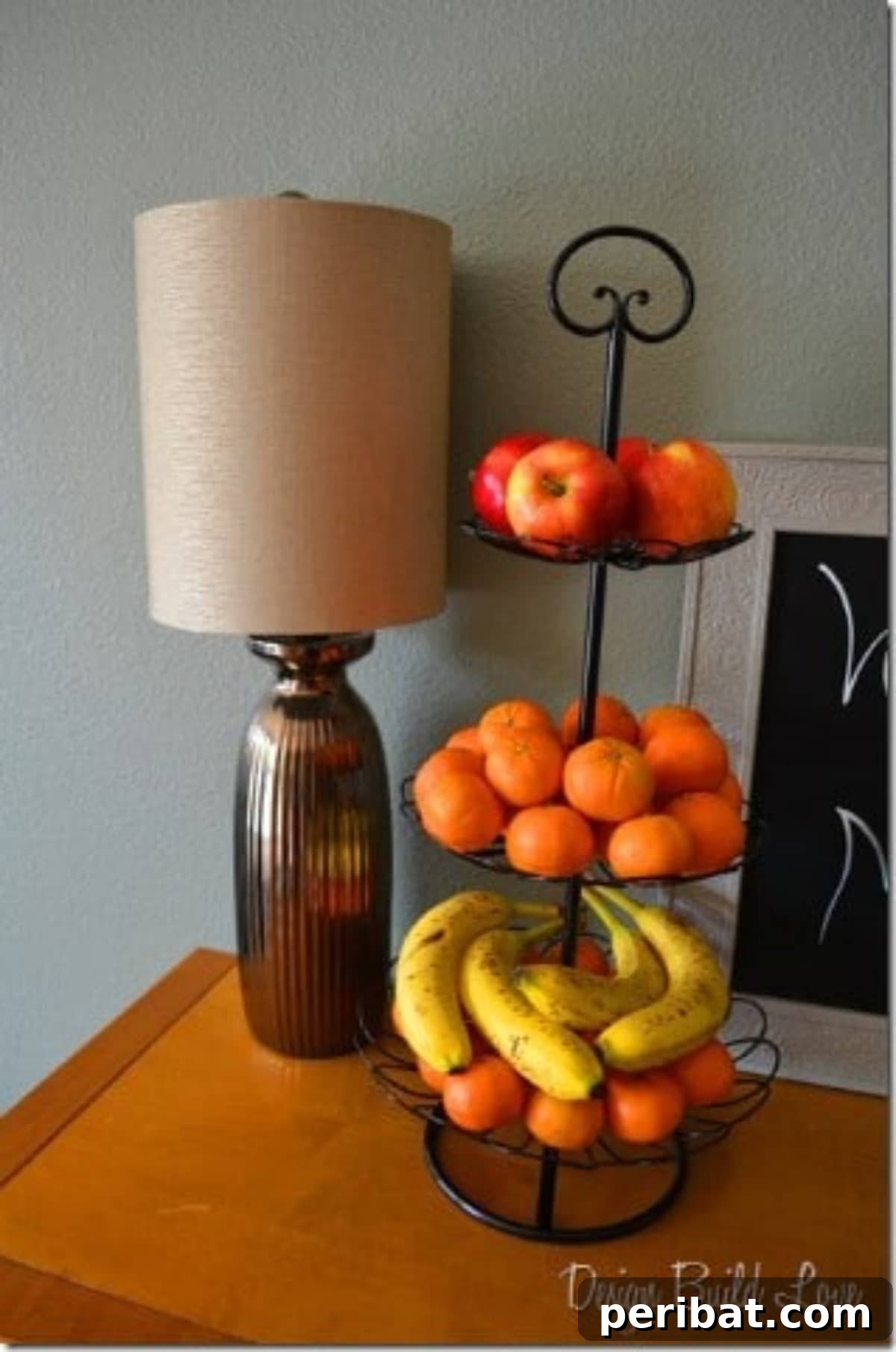 DIY Organize Fruit with a Plant Stand for kitchen display