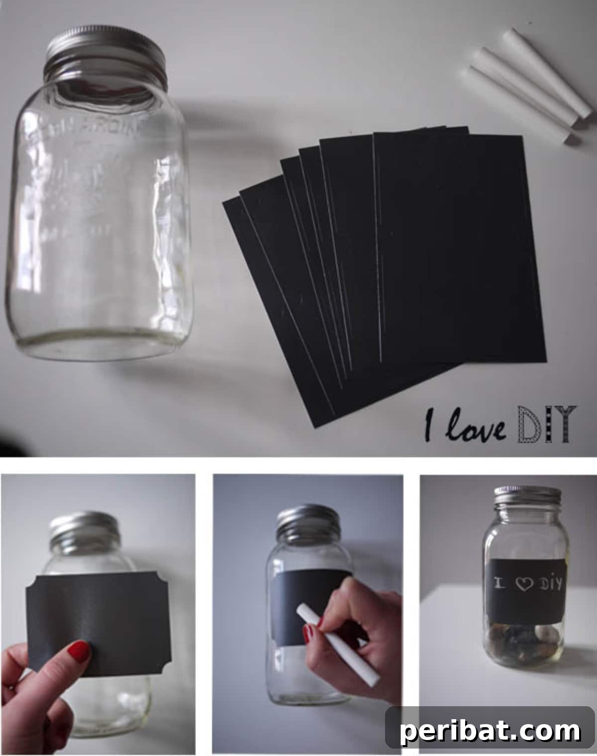 DIY kitchen jar labels for pantry organization